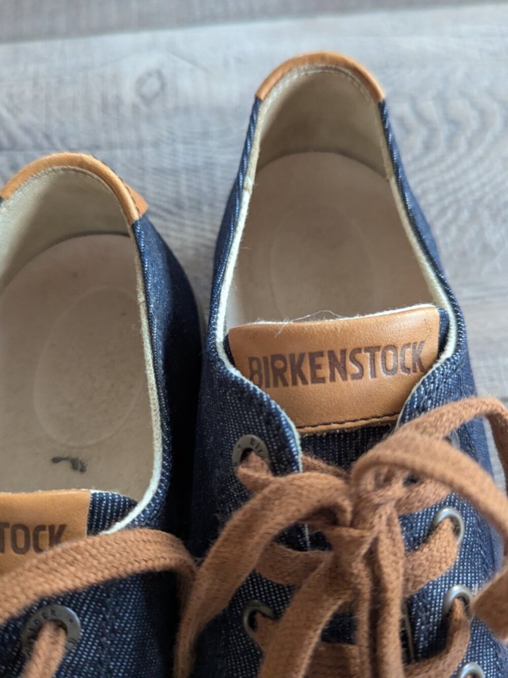 Birkenstock Unisex Arran Low Profile Support Footbed Sneaker Shoes Denim 38 - Picture 2 of 8